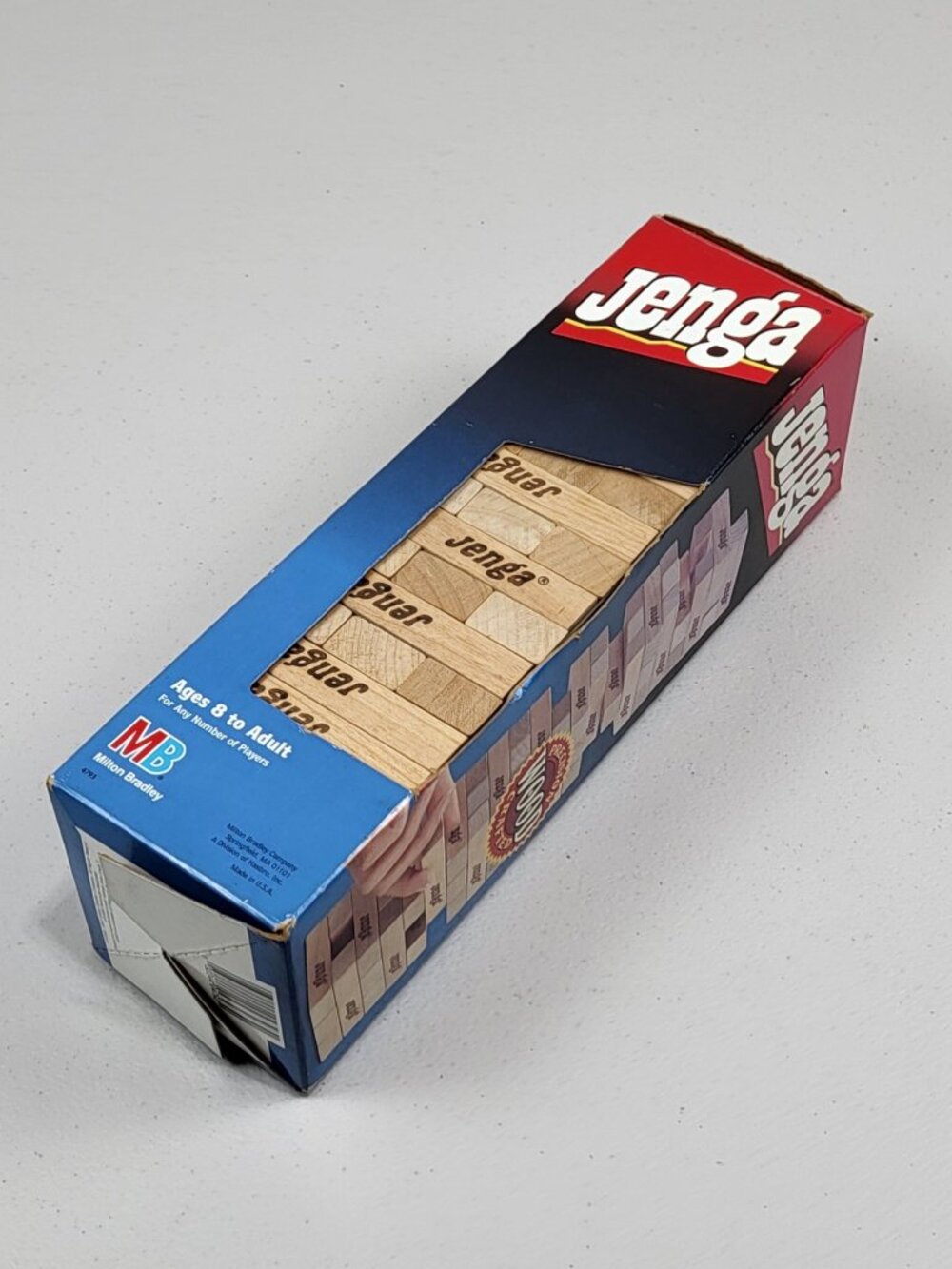 Vtg Jenga Game 1986 Milton Bradley Precision Crafted 54 pcs Hardwood Blocks USA - Picture 9 of 9